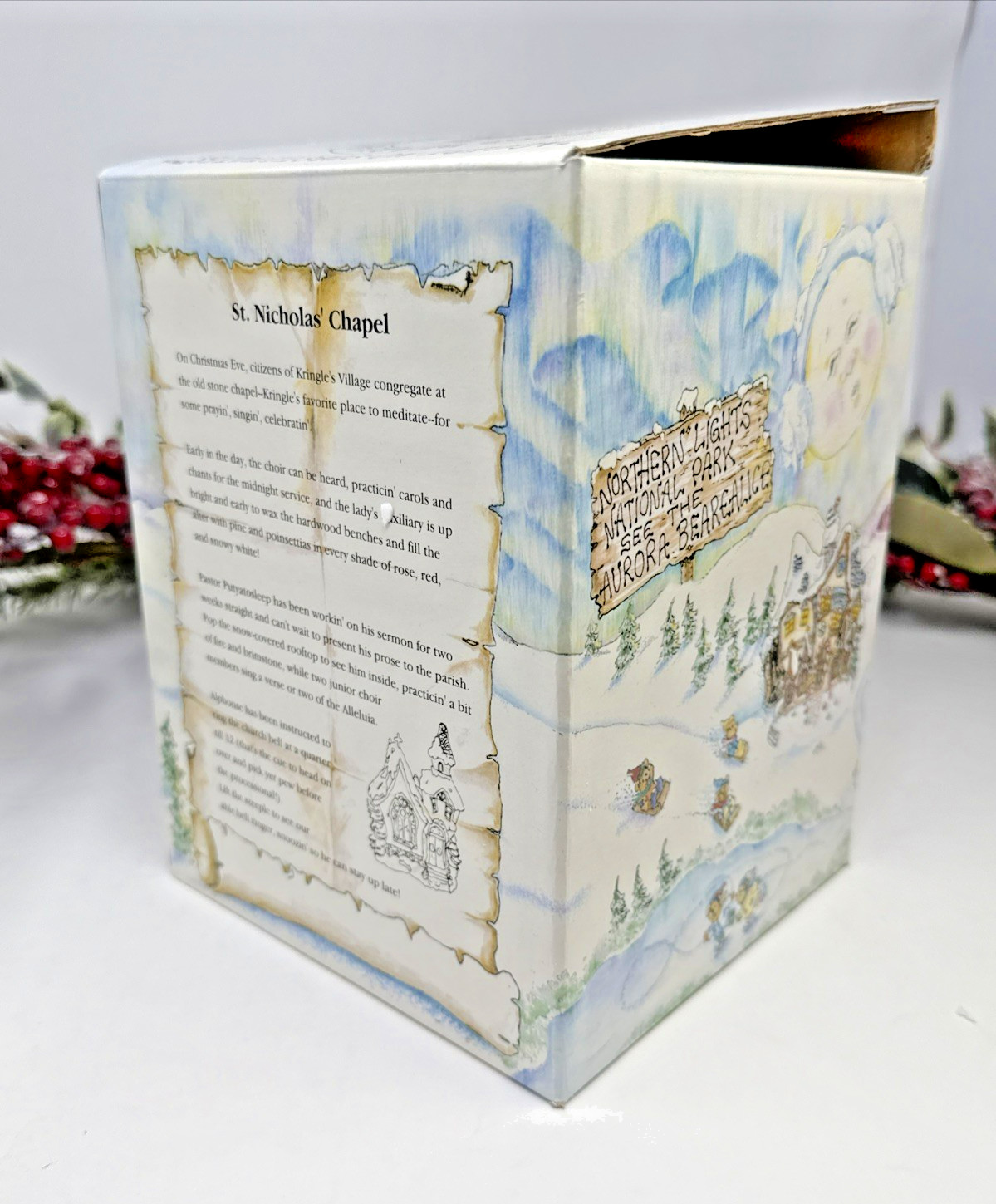 Boyds Bears Bearly Built Village Kringles Village St Nicholas Chapel NIP