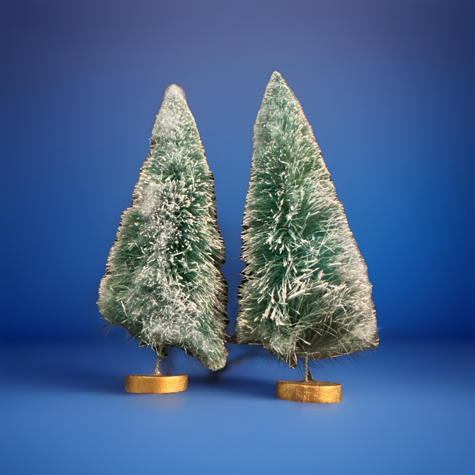 Lot Of 2 Christmas Village Trees – Pines 7 Inches Tall