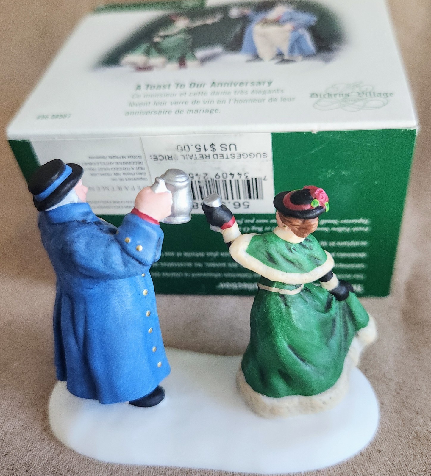 A Toast To Our Anniversary #58587 Department 56 Dickens Village -BUYER GUARANTEE