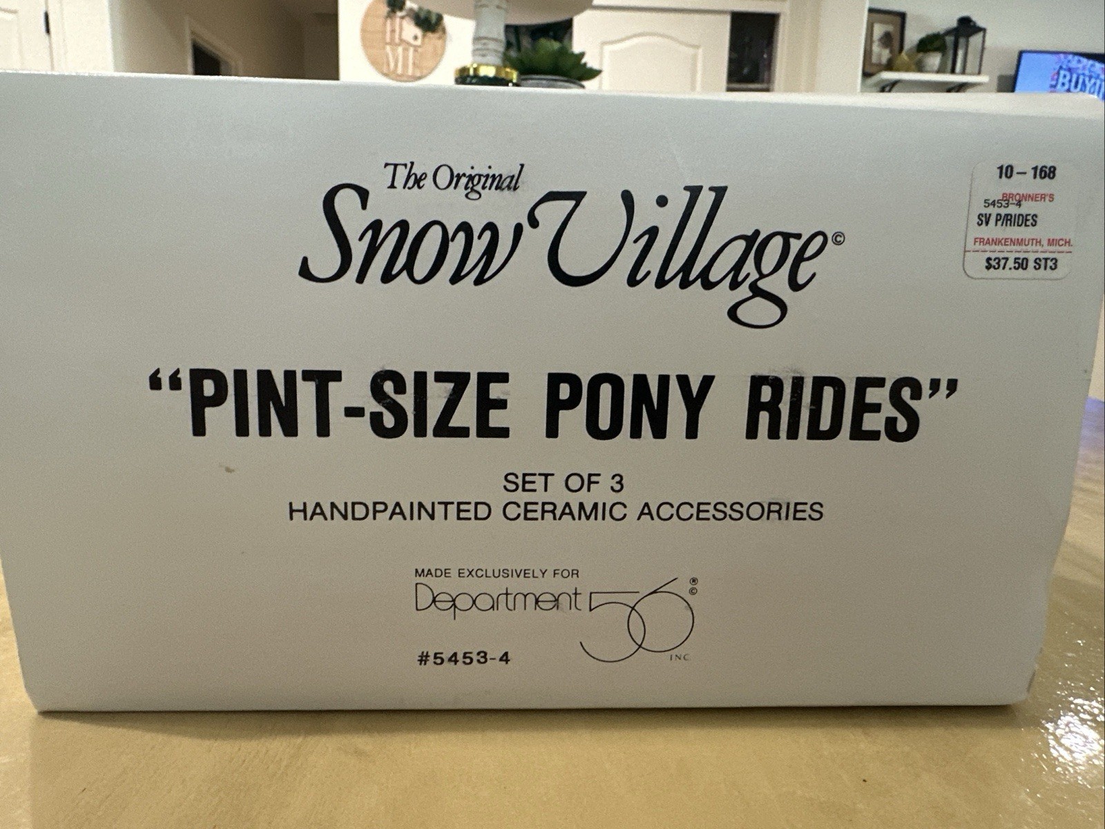 Department 56 Snow Village “Pint-Size Pony Rides” Hand Painted Ceramic Set of 3