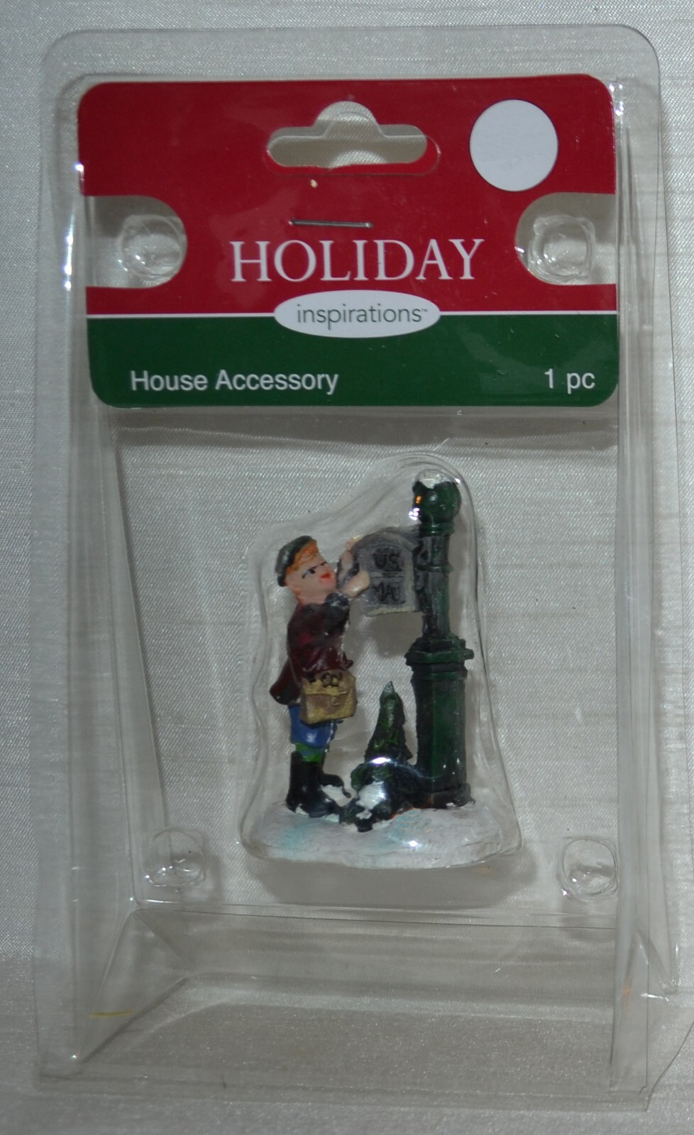 Christmas Village~Holiday Inspirations~Boy~Vintage Mailbox~Jo-Ann~#1094-5012~NEW