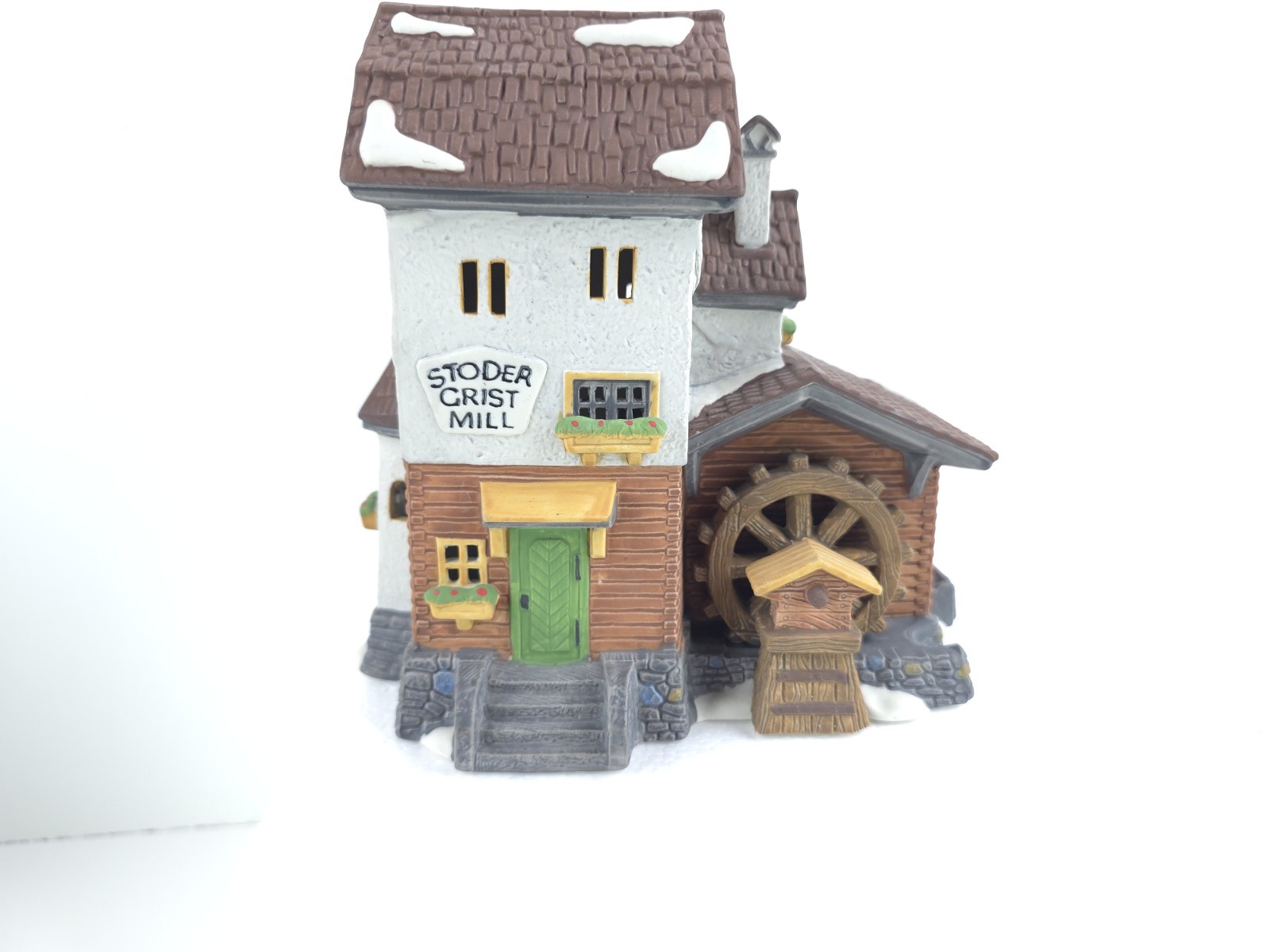 Dept 56 Alpine Village Stoder Grist Mill #5953-6 Handpainted Porcelain