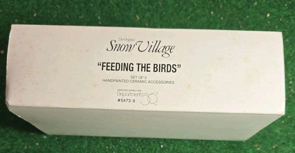 Dept 56 – Original Snow Village – ‘Feeding the Birds (Set of 3)’ #54739