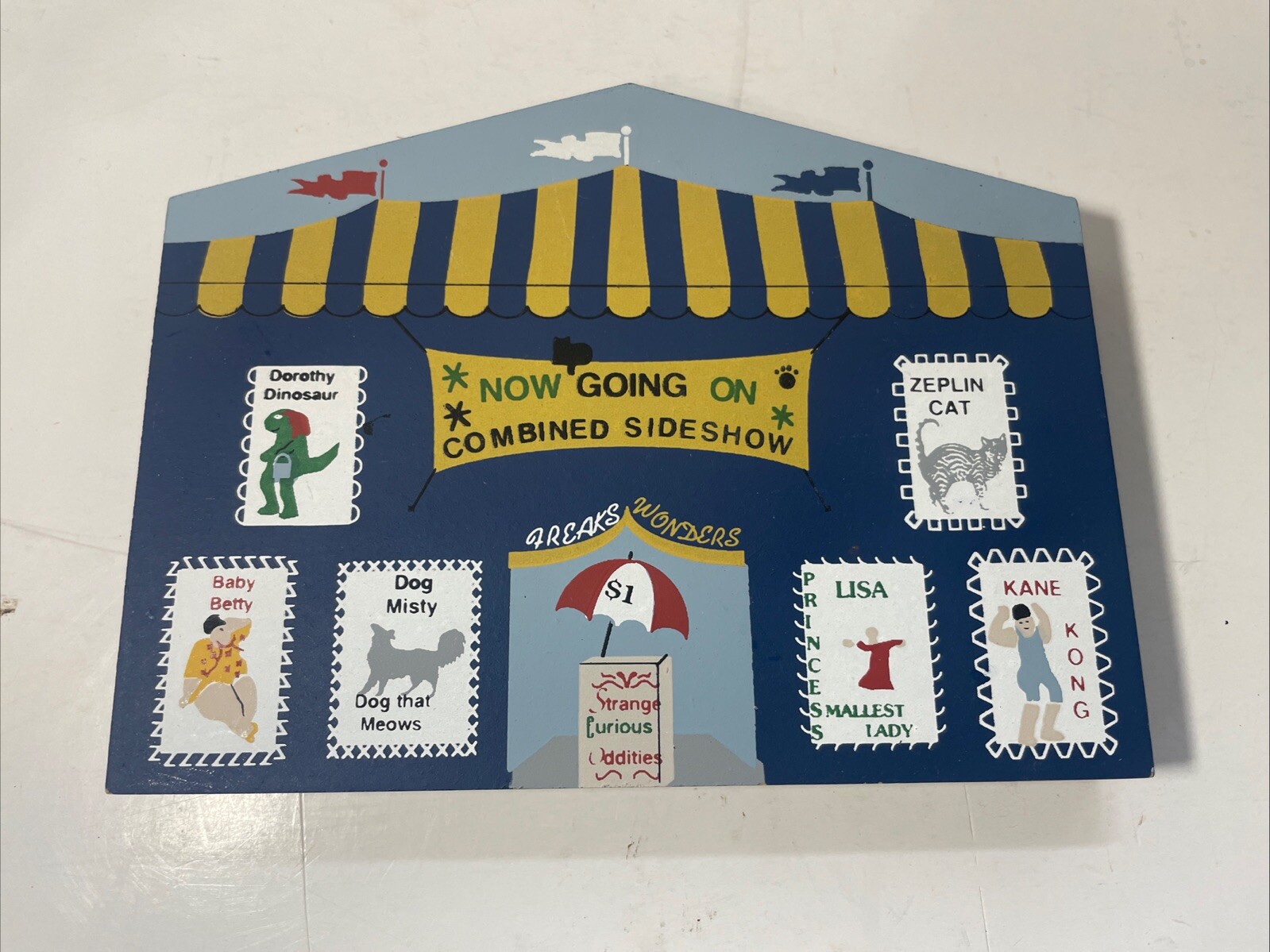 Cats Meow Wooden Village Piece Circus Series Sideshow 1995