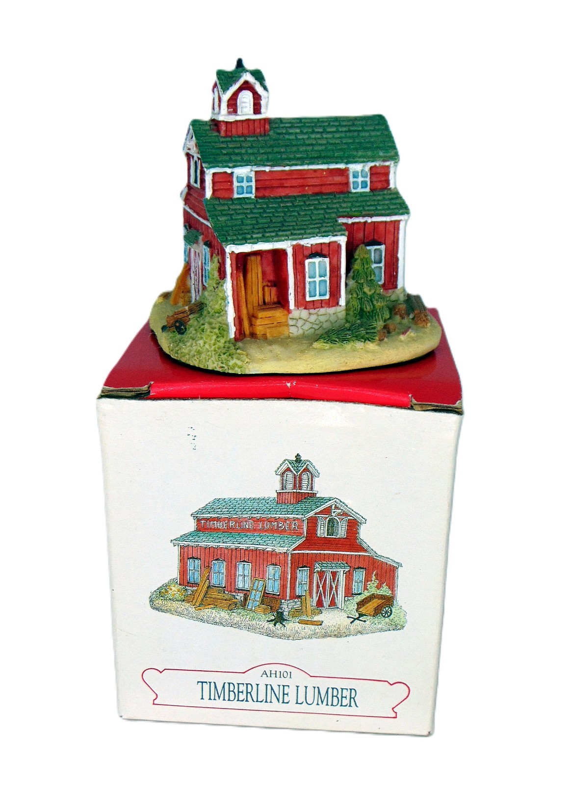 AMERICANA COLLECTION TIMBERLINE LUMBER OF LIBERTY FALLS CERAMIC HOUSE BOX