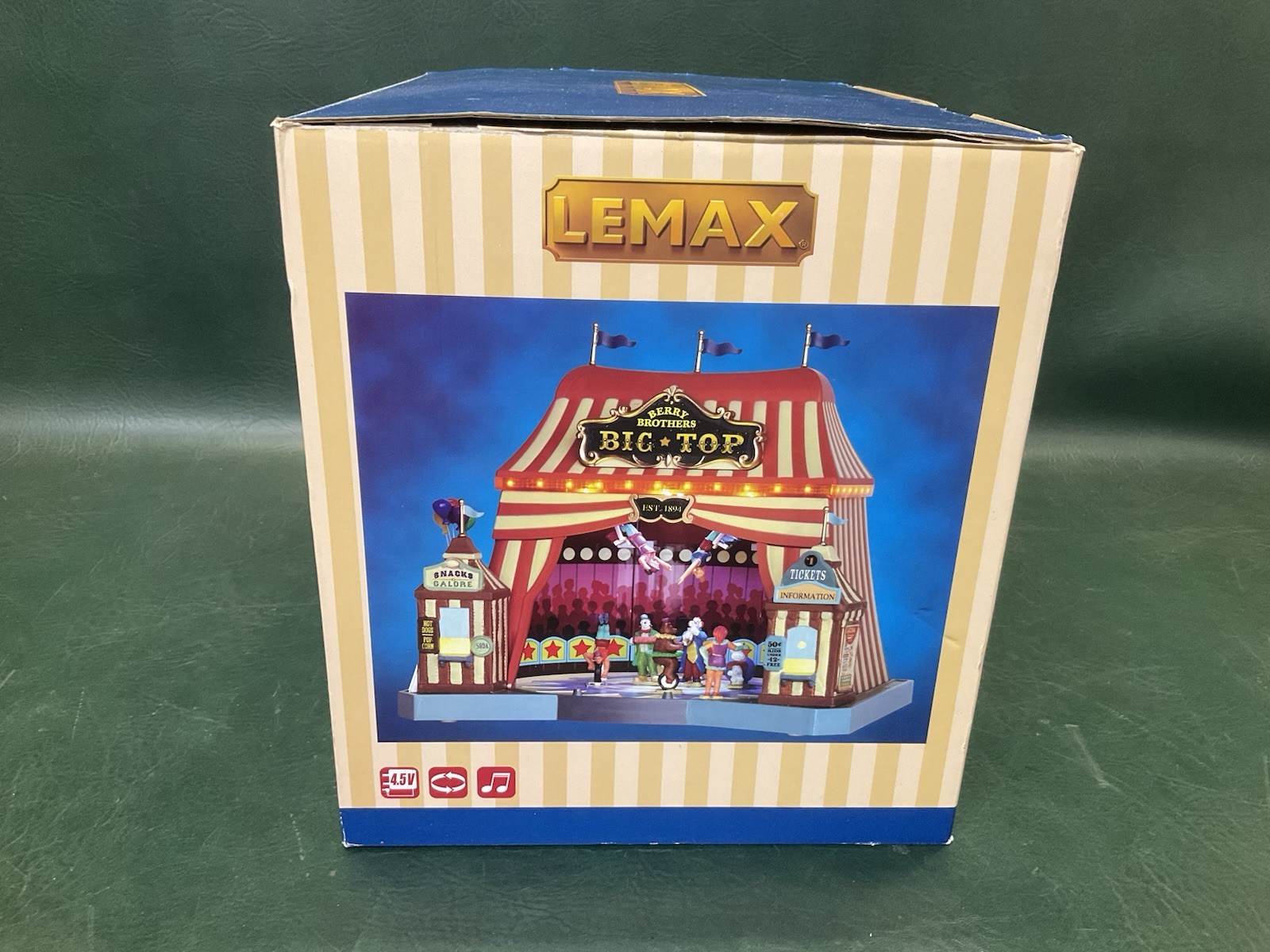 Lemax Berry Brothers Big Top Circus #55918 ~ Tested & Works ~ Missing Parts