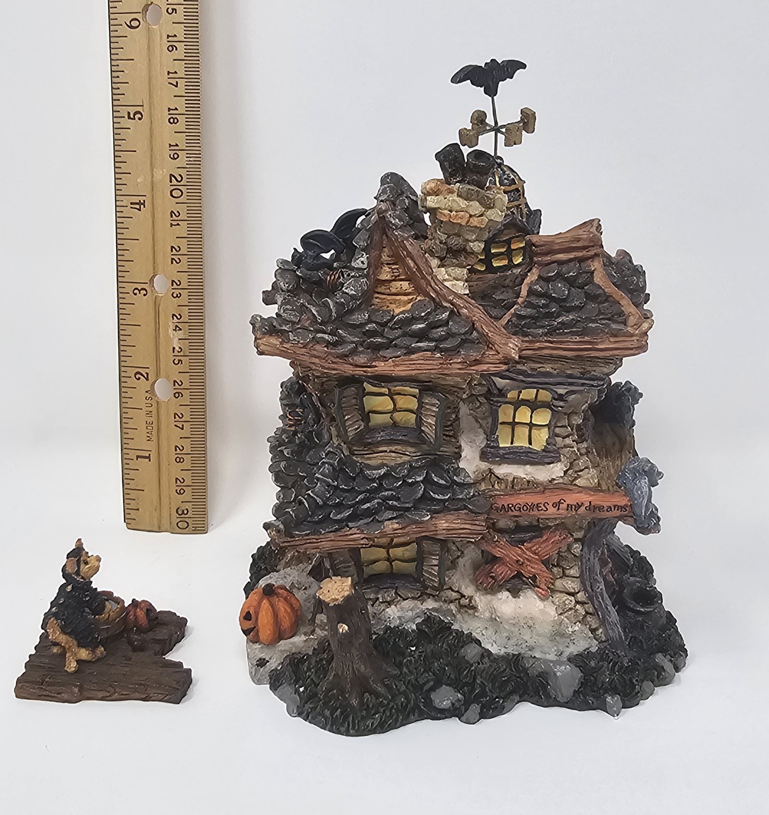 Punky Boobear’s Haunted Halloween House 19012 Boyds Bearly Built Village In Box