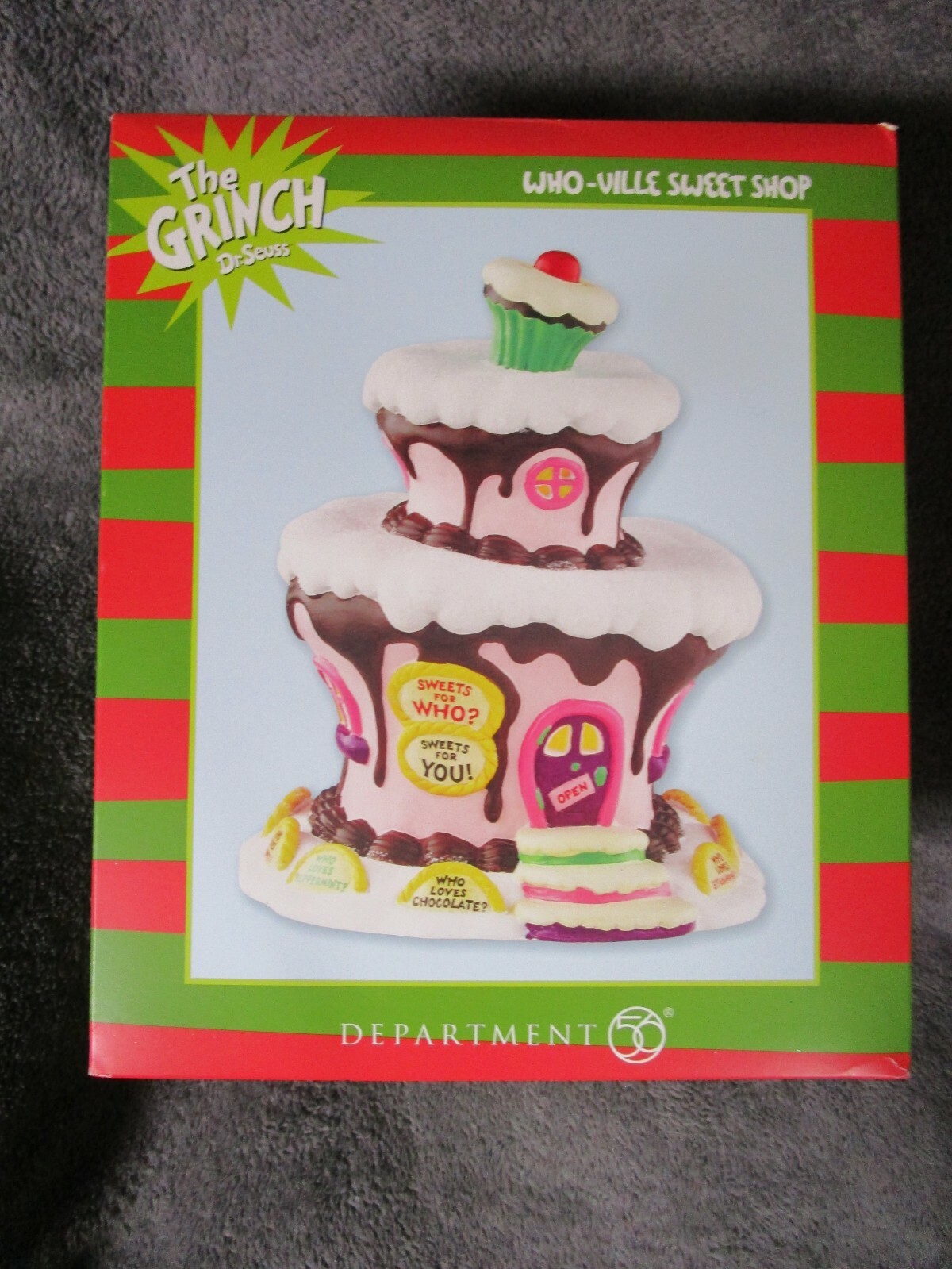 The Grinch, Dr. Seuss, Dept. 56., Who-Ville Sweet Shop NEW