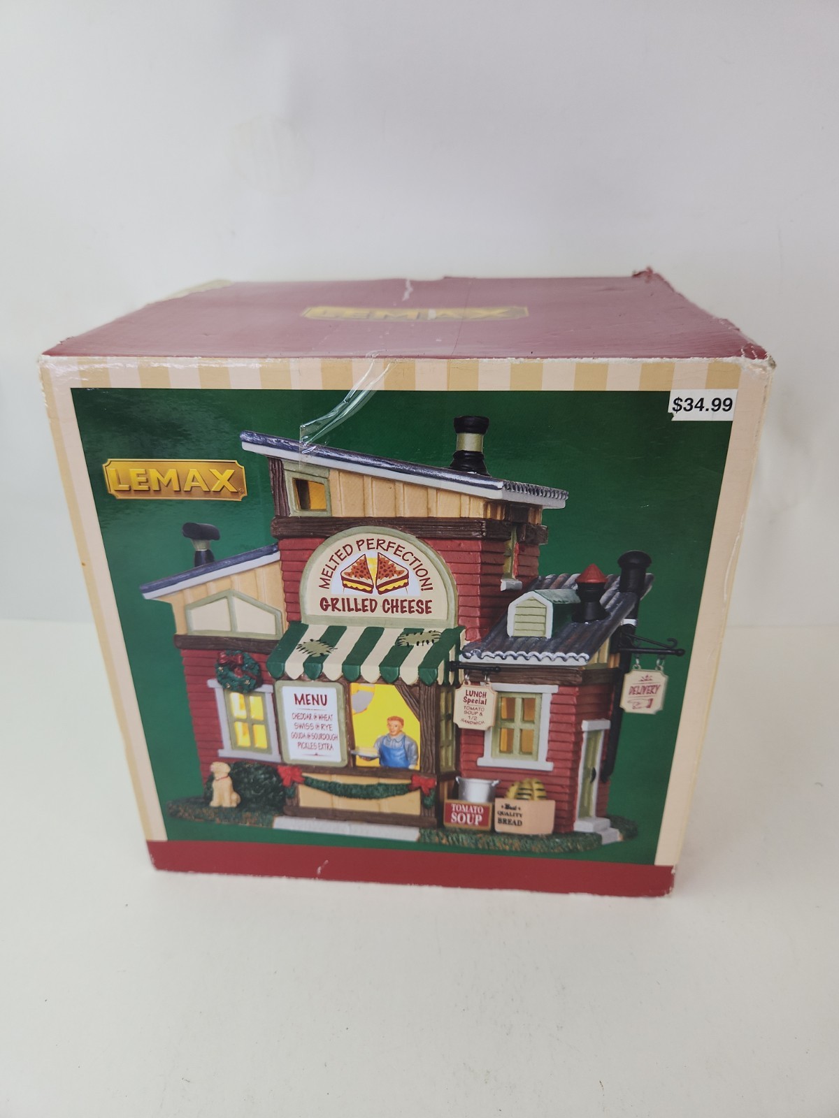 LEMAX Melted Perfection Grilled Cheese *Retired 2013* Lighted Christmas Village