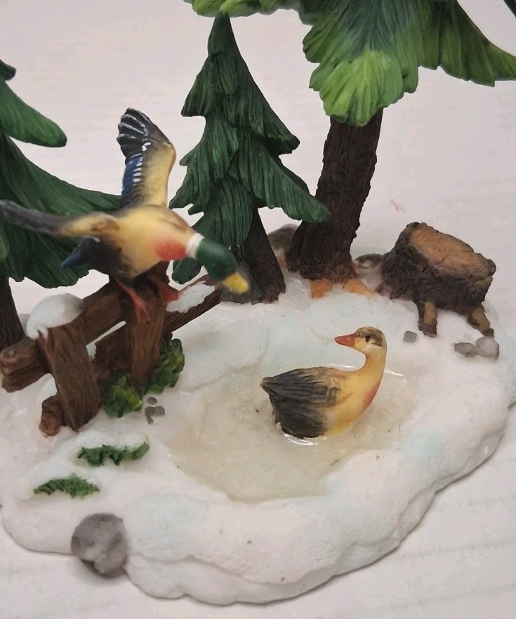 Santas Workbench Resin Accessory Ducks on Frozen Lake Pre-owned In Box