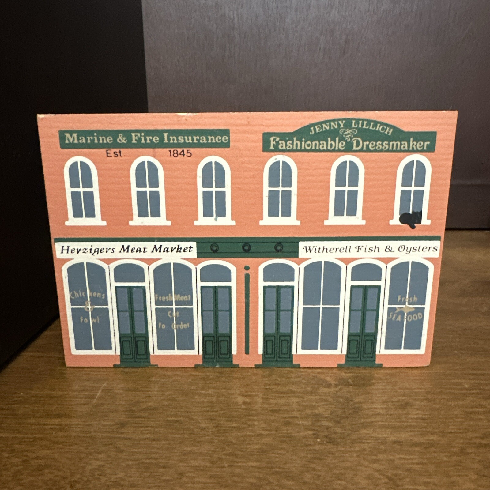 Cat’s Meow Wooden Shelf Sitter Series VI Fish/Meat Market Faline Jones
