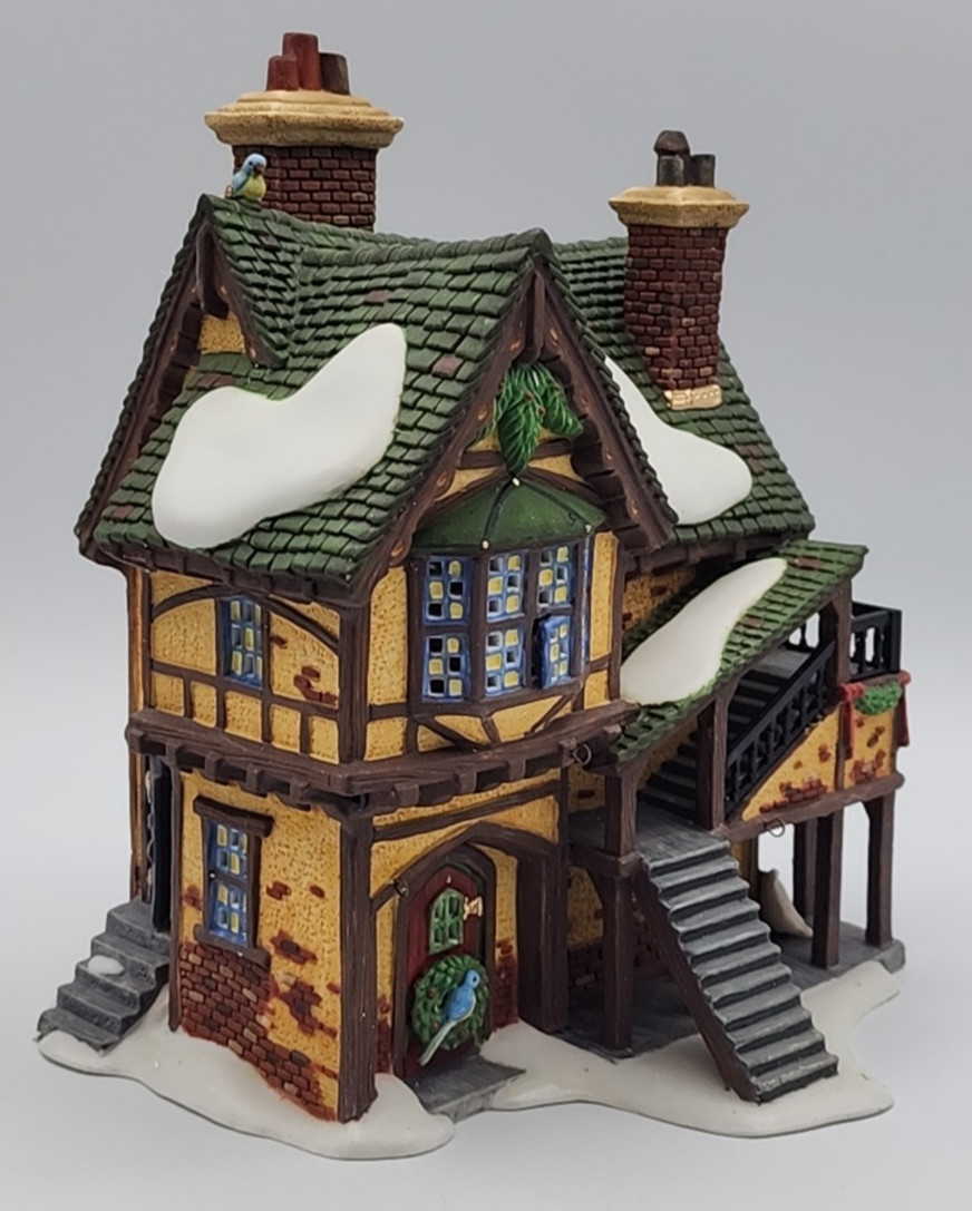 Dept 56 Wingham Lane Parrot Seller Light Cages Sign Orig Box & Foam READ BLUE