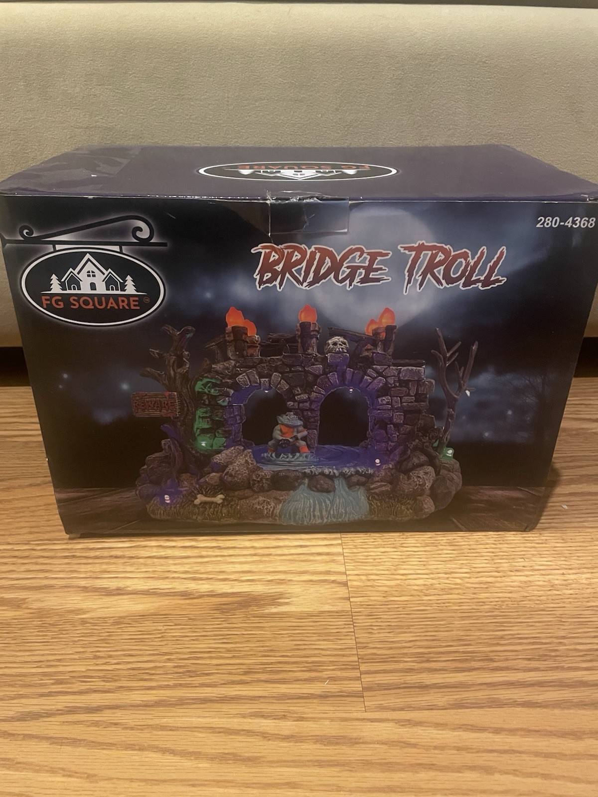 FG Square Halloween “Bridge Troll” Village Piece #280-4368 RARE!!!!