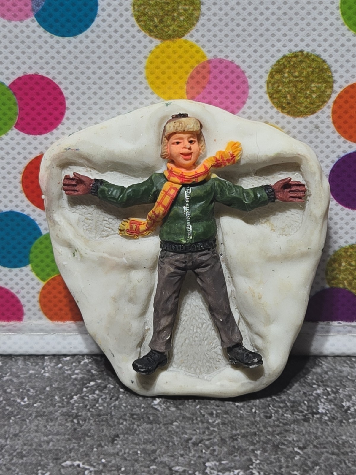 Lemax Christmas Village Town Boy Making Snow Angel