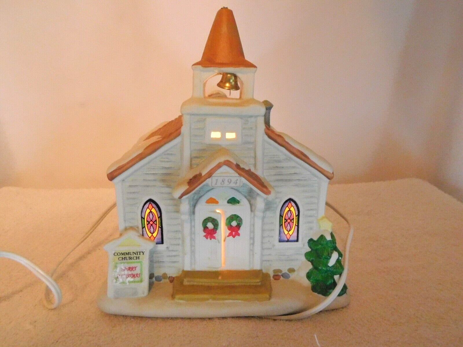 American Greeting Ingleby Village County Church, Lighted 9″ x 9″ x 9″