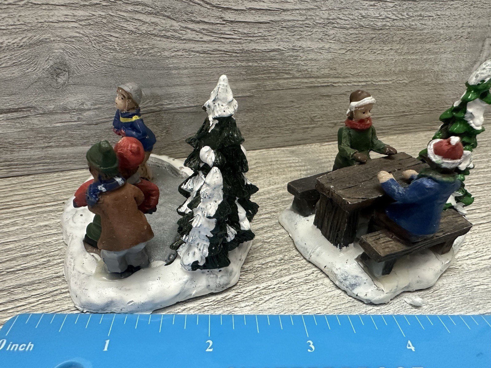 Children SMALLER SCALE Christmas Village Figurines Set Of 2 For Christmas Villag