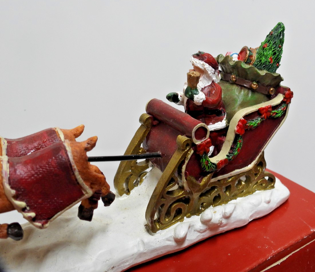 Holiday Inspirations Reindeers Can Fly Santa Sleigh Ride Christmas Decoration