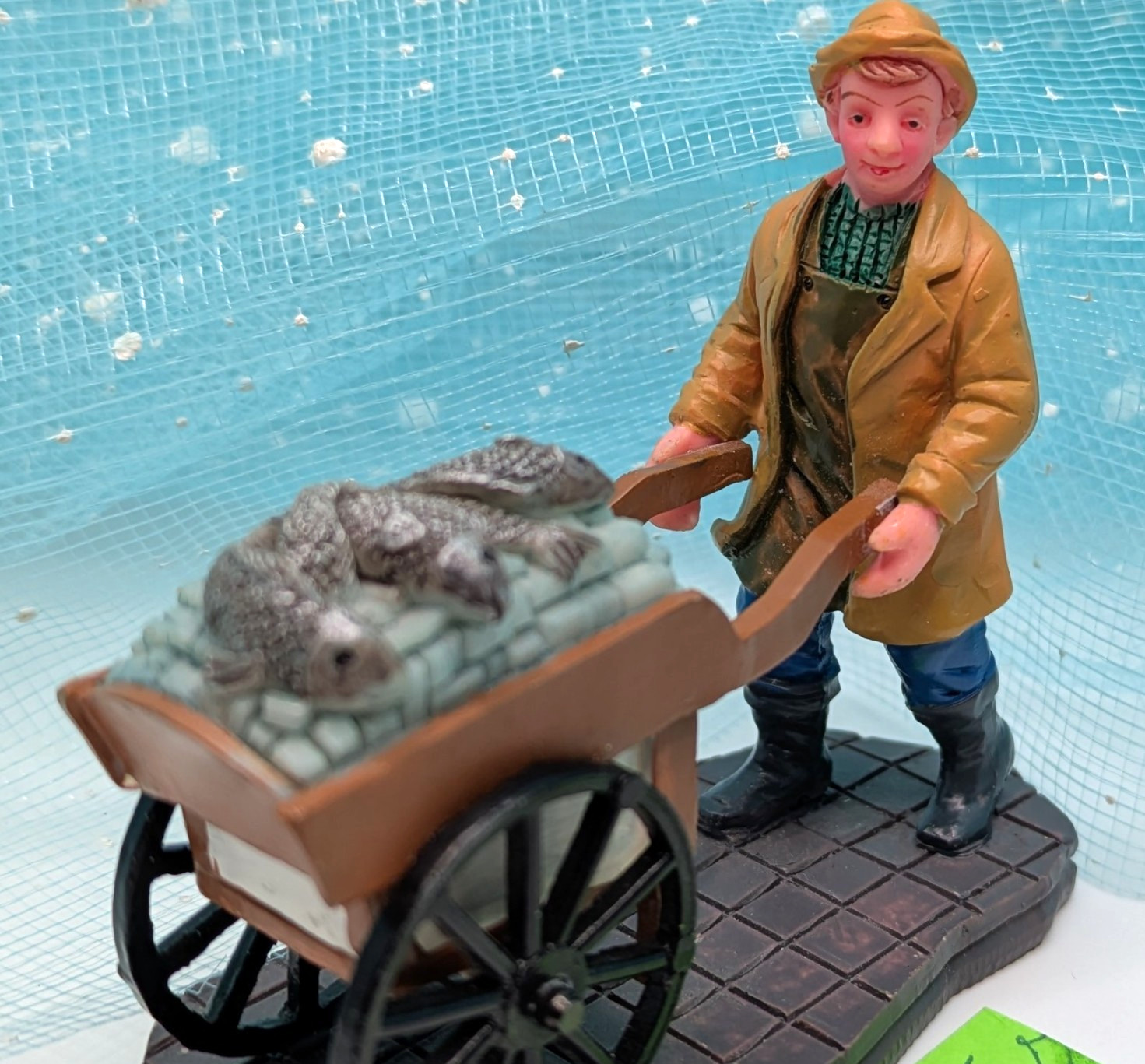 Lemax Fisherman’s Bounty rain slicker 32737 fish Christmas Village NO BOX INV185
