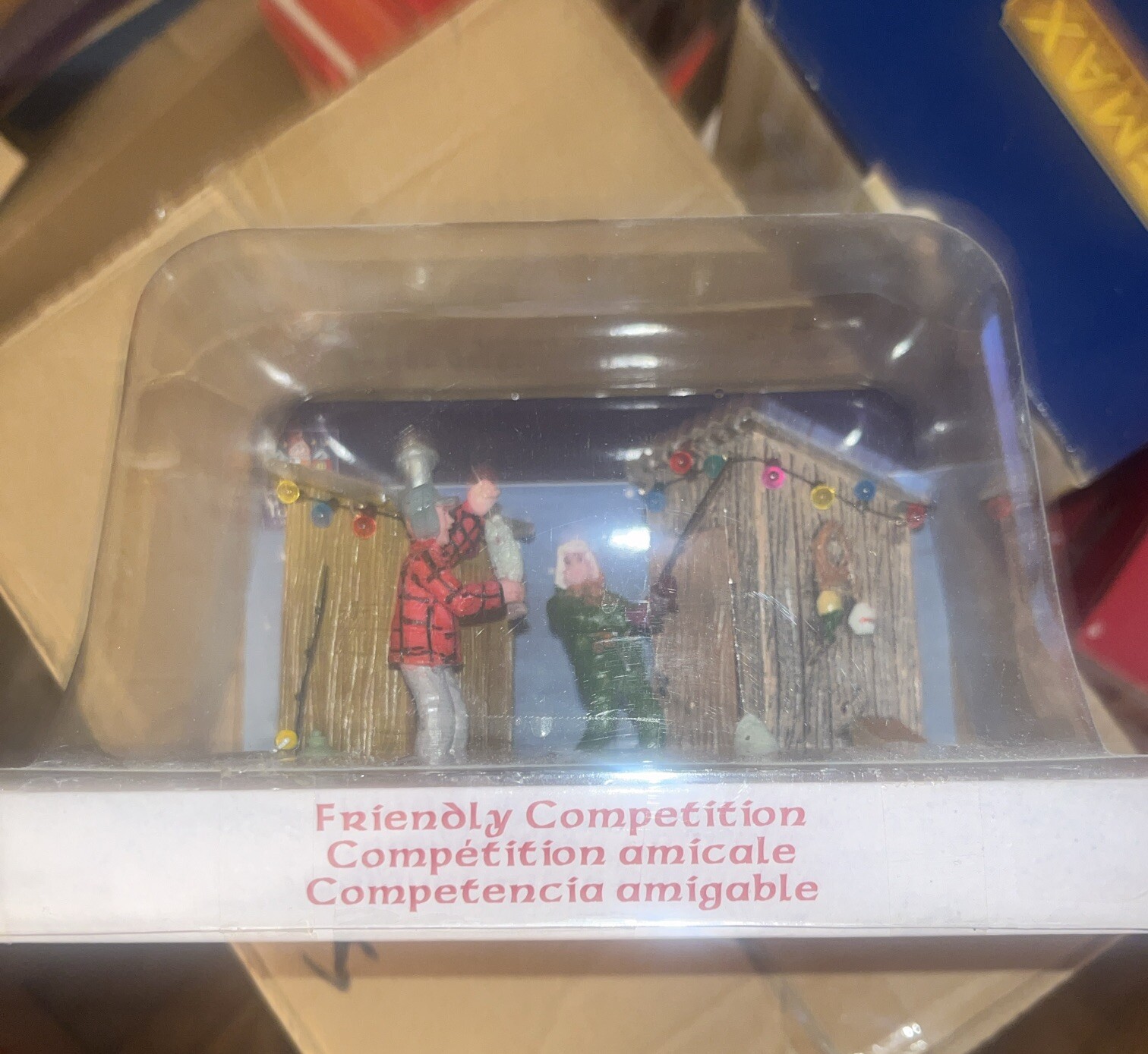 Lemax Multicolored Friendly Competition Christmas Village 4.5 in.