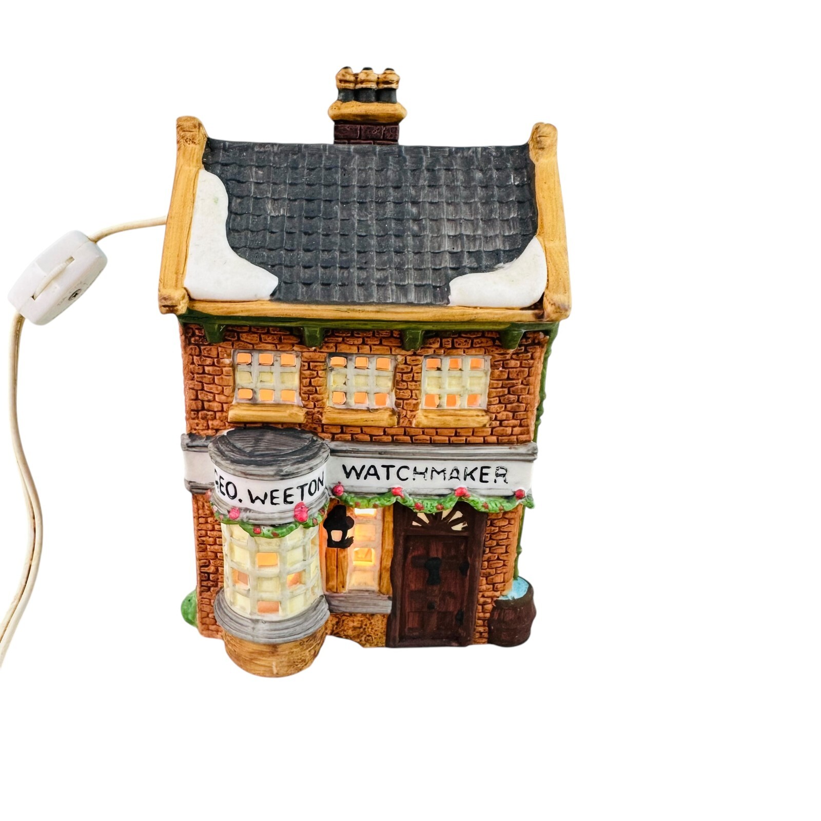 Dept 56 Dicken’s Village Collecton Geo Weeton Watchmaker 1988 building