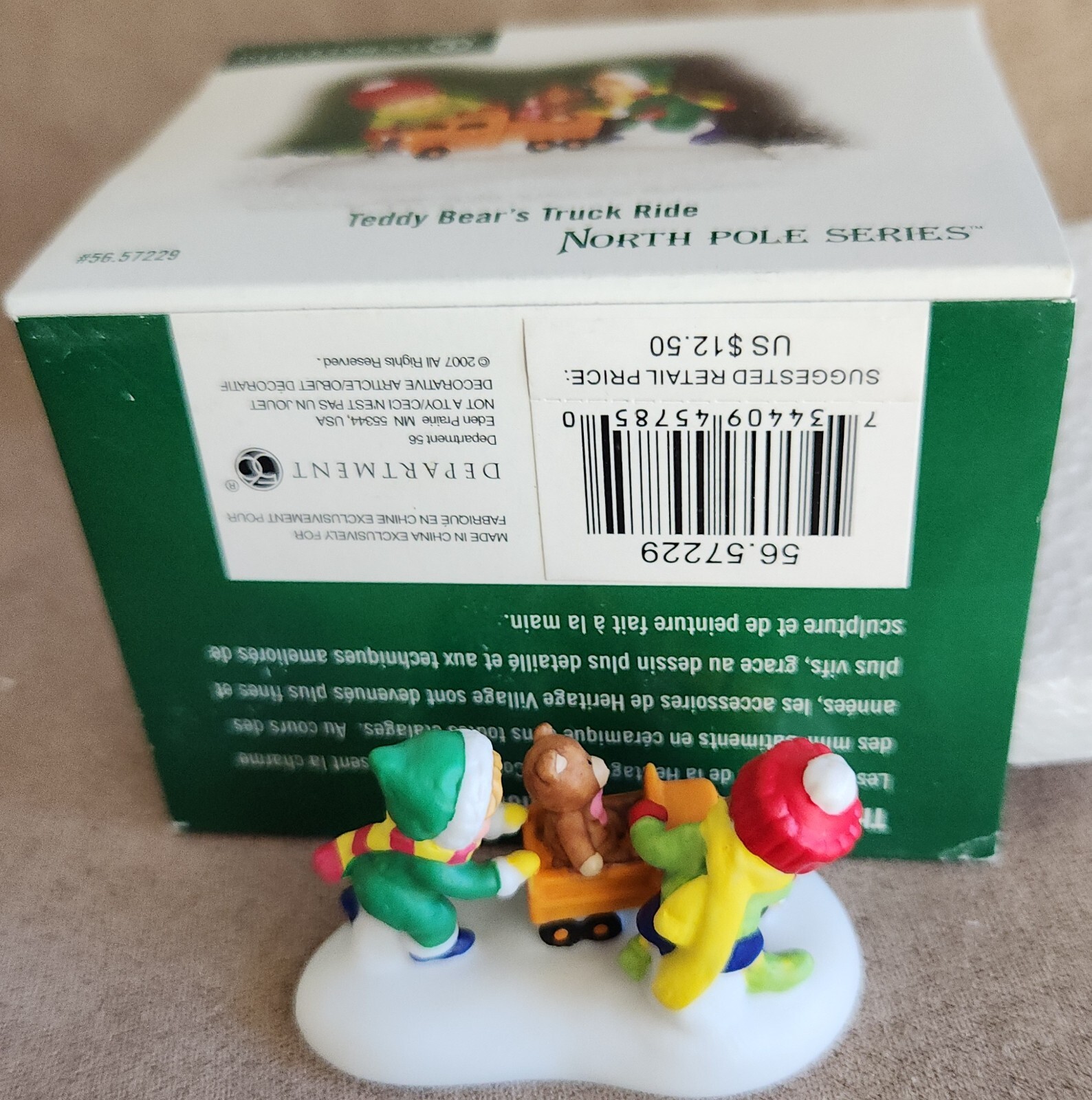 Teddy Bear’s Truck Ride #57229 Department 56 North Pole -BUYER GUARANTEE