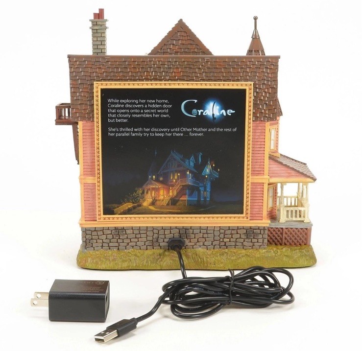 Department 56 Fright Ave Coraline The Pink Palace Apartments Set of 3 6015607
