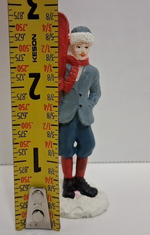 Lot Of 8 Unbranded Polyresin Christmas Village Figurines 2.5 to 2.75 Inches