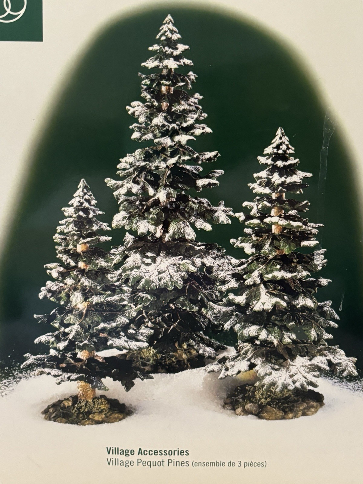 Dept 56 Village Accessory Pequot Pines (Set of 3) Trees #52818 Retired Realistic