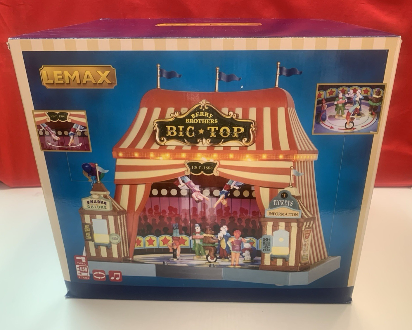 Lemax Berry Brothers Big Top Circus 55918 Sights & Sounds Light Up Animated READ