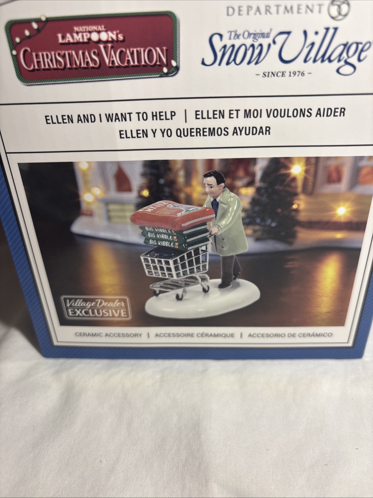 Dept 56/Snow Village Christmas Vacation Ellen And I Want To Help Figurine NIB