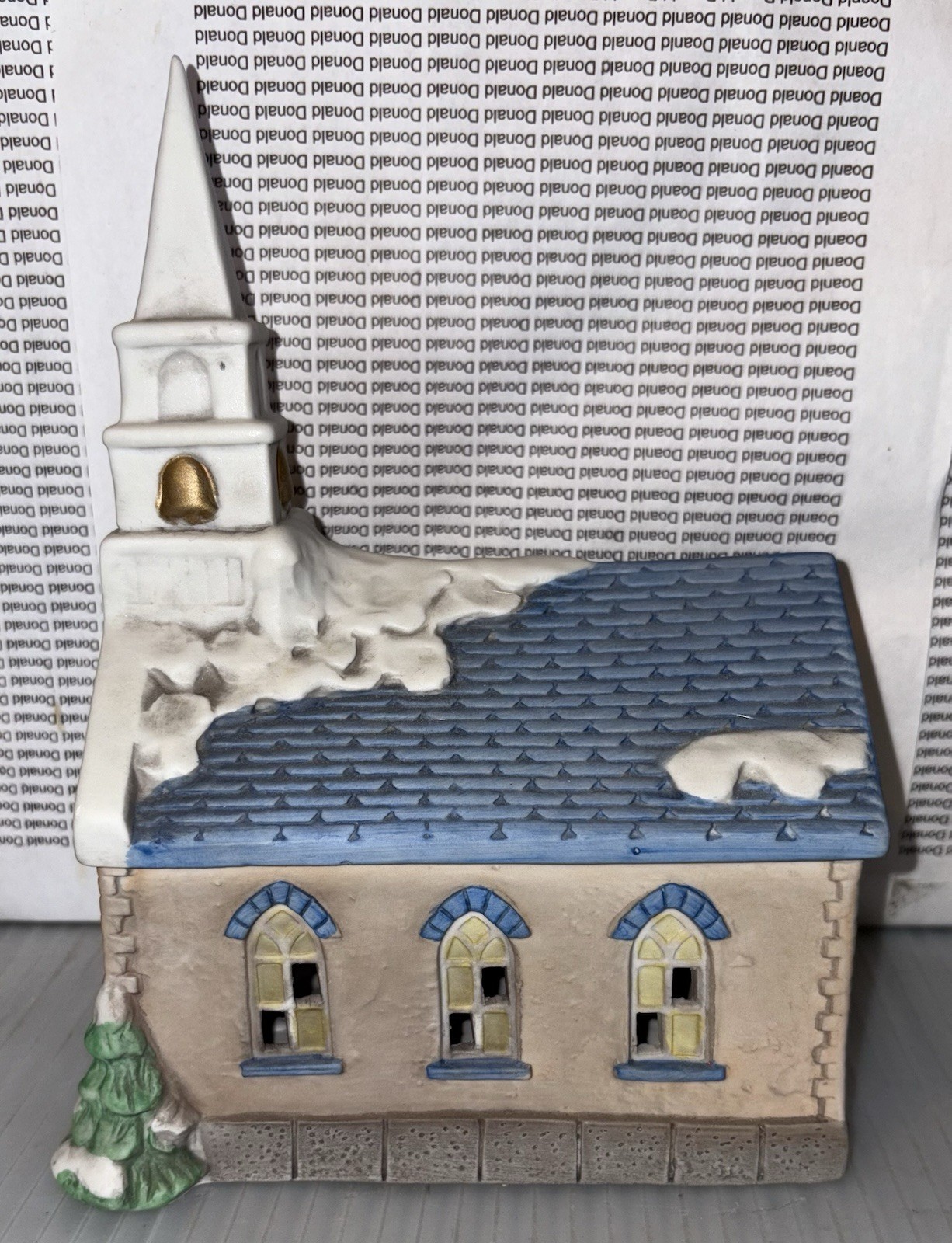 Vintage Christmas Village- Church- Americana Collectibles- Lighted- Porcelain