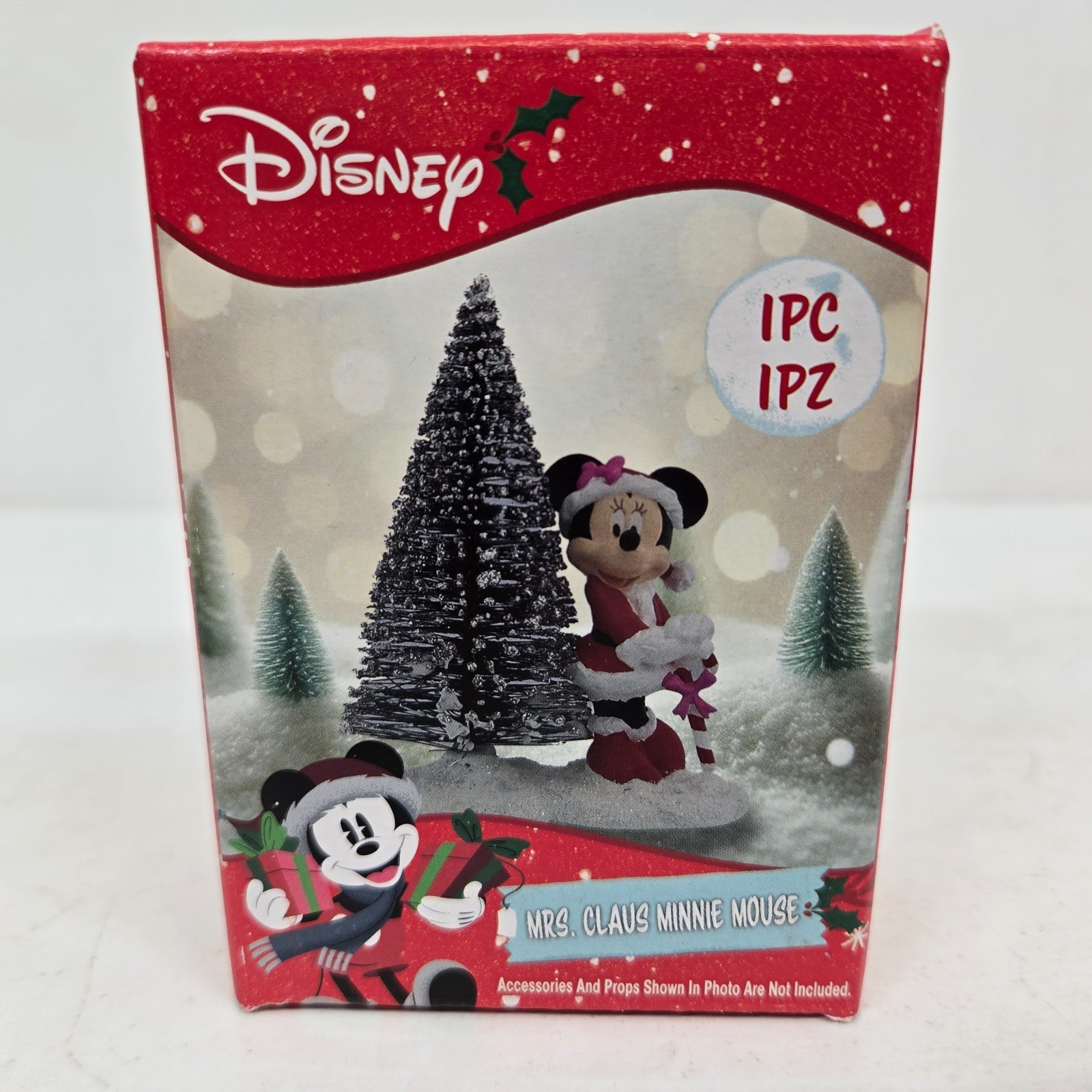 Disney Mrs Claus Minnie Mouse Tree Christmas Village Lights Ruz 2025