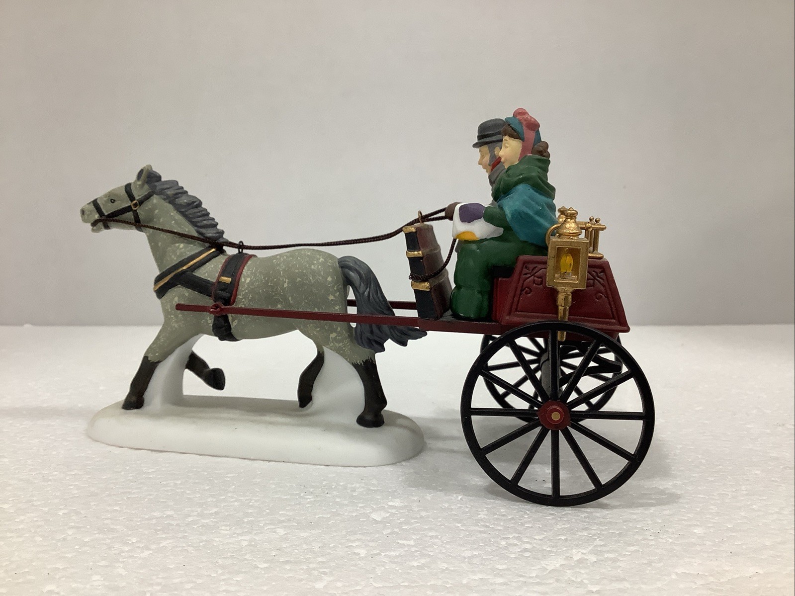 Dept 56 Heritage Village Series Accessory #58401 Red Christmas Sulky