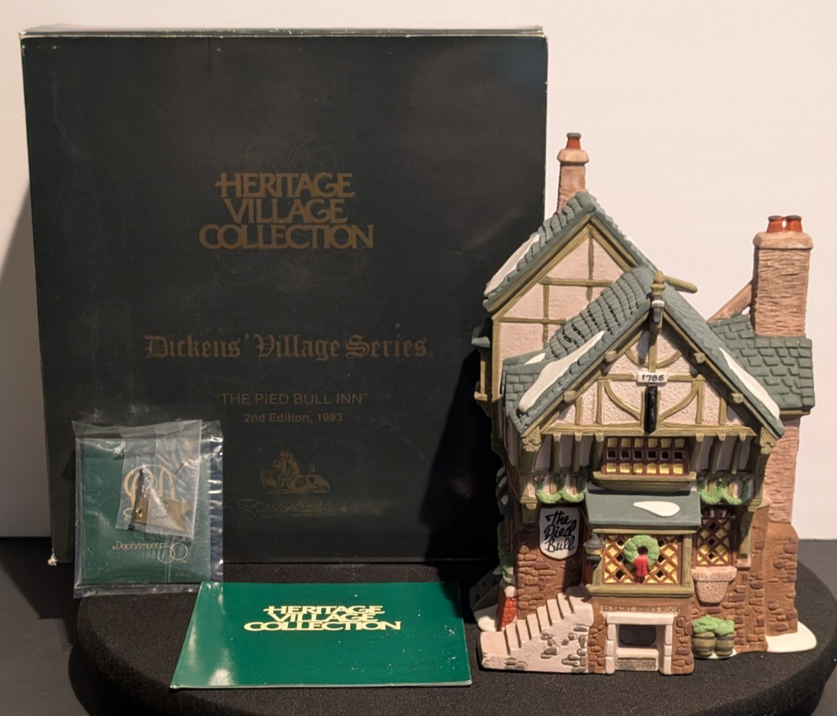 Department 56 1993 Dickens’ Village Series “The Pied Bull Inn” 2nd Edition