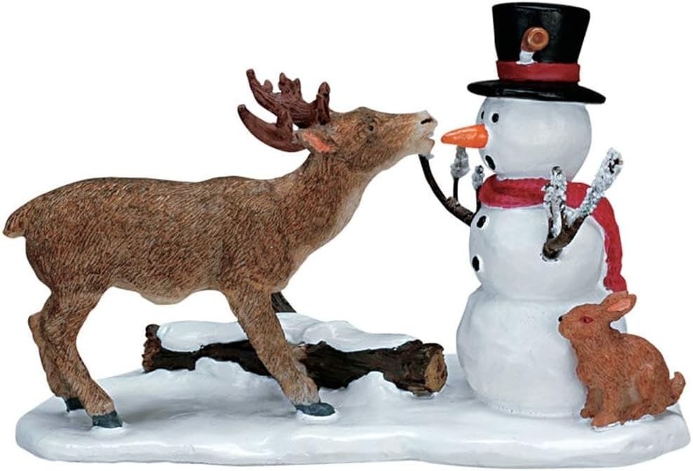 Classic Christmas Snack Time Figurine: Elegant Wildlife for Holiday Cheer