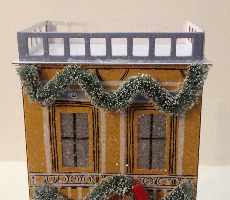 DOES NOT LIGHT UP Anthro George Viv Holiday House Yellow Bakery Emily Taylor