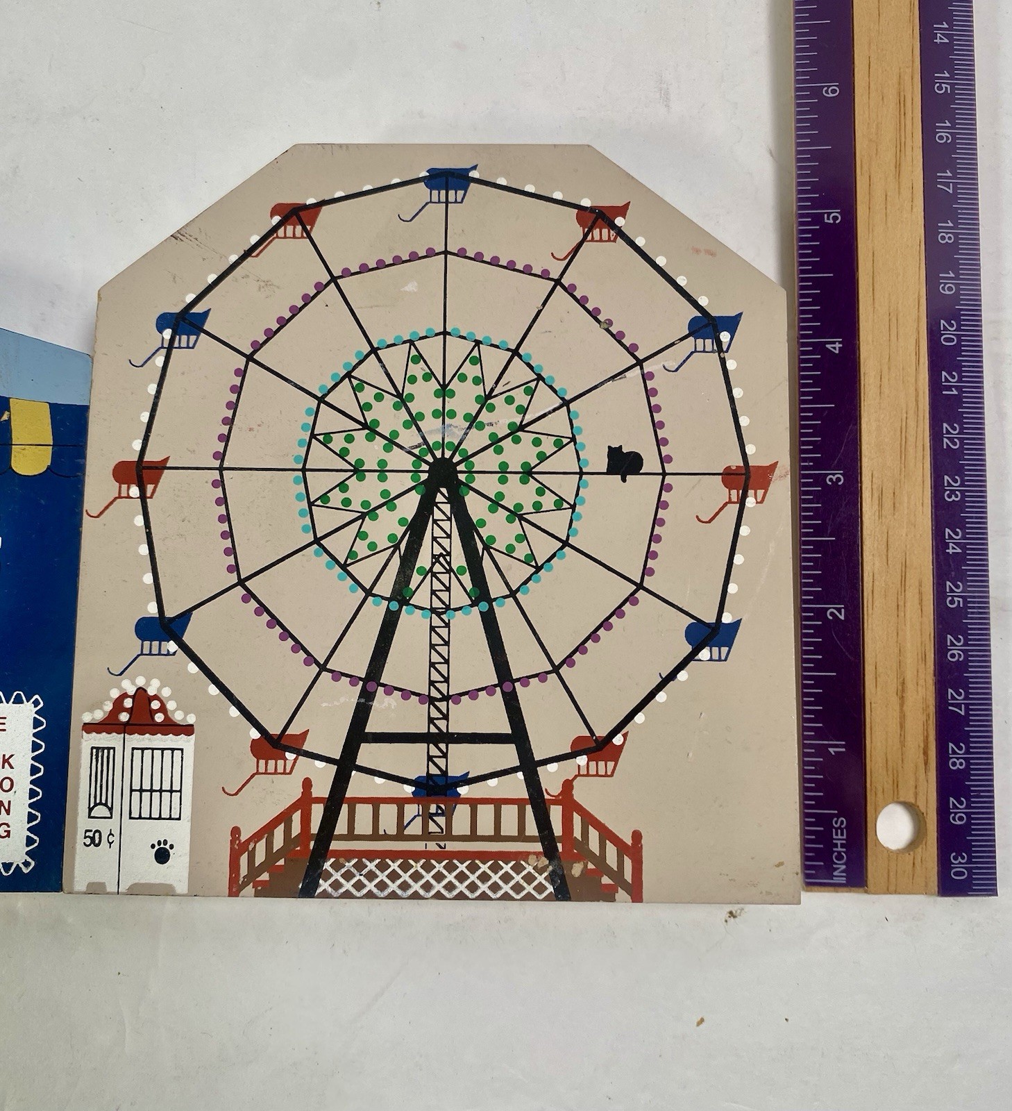 2 Cat’s Meow Collectibles Circus Series Ferris Wheel and Sideshow 96 Signed