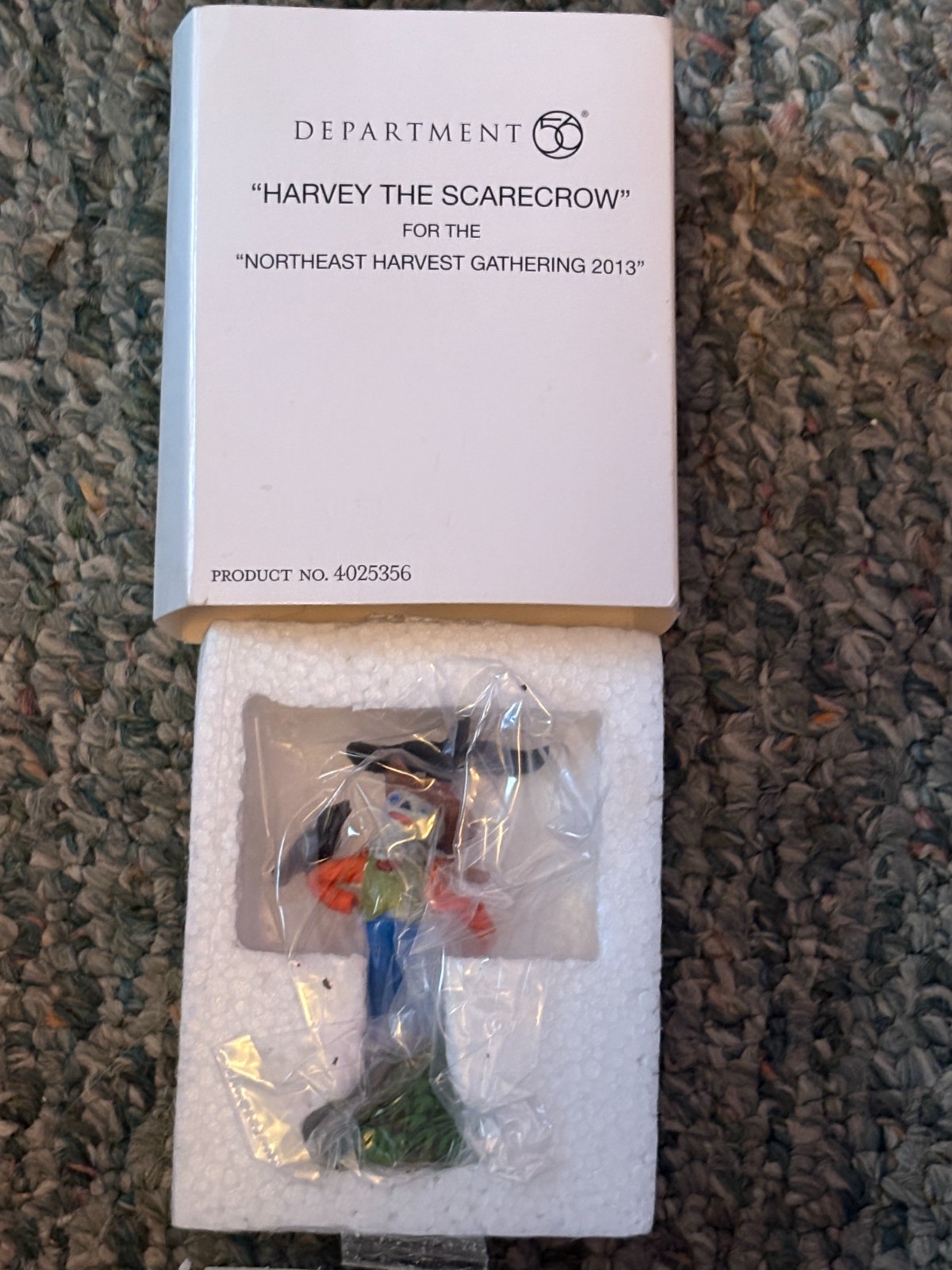 Dept 56 Harvey The Scarecrow Village Accessory Fall Halloween 2013 Limited Ed