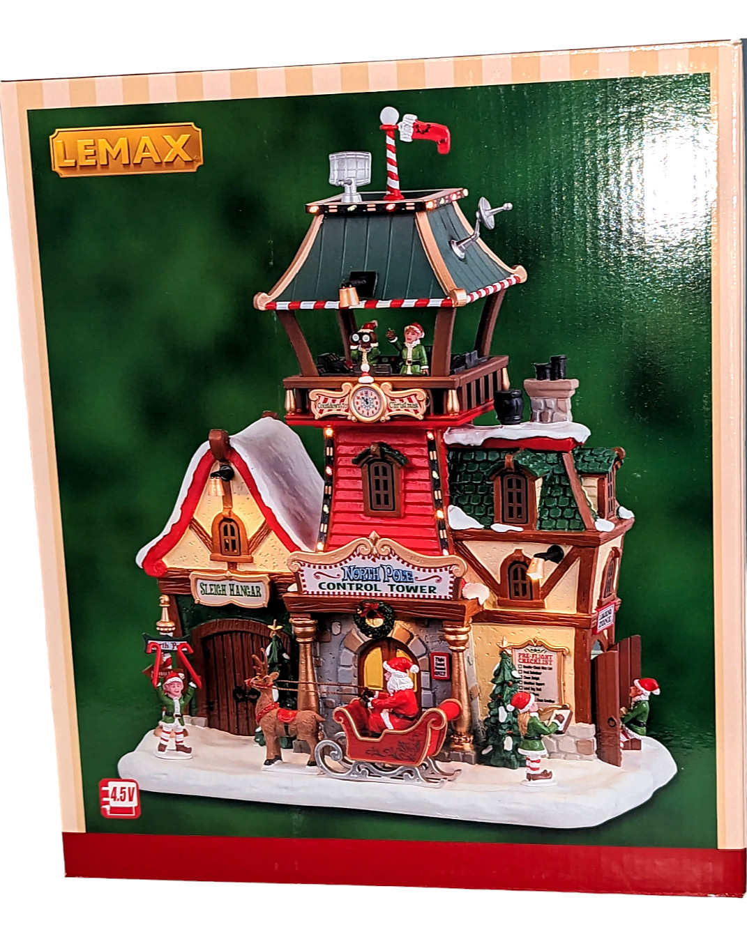 Lemax Santa’s Wonderland Village NORTH POLE CONTROL TOWER With Adapter #25864