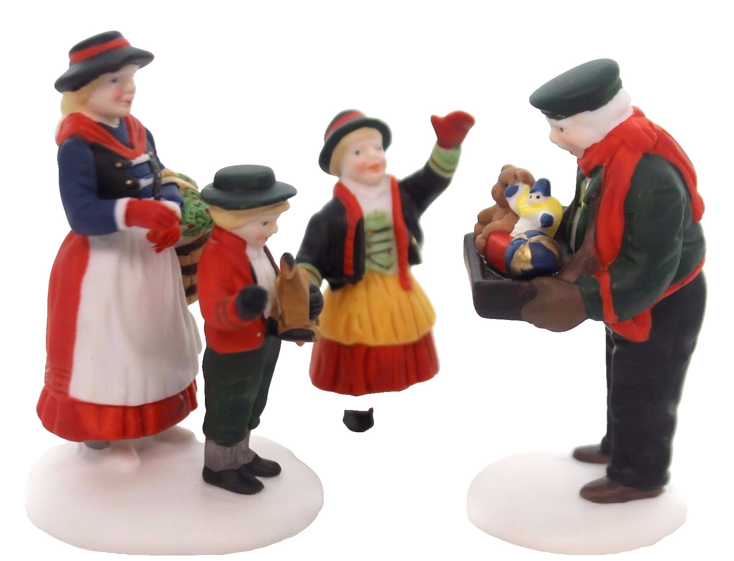 THE TOY PEDDLER # 56162 set of 3 Retired Alpine Village Accesory Dept 56