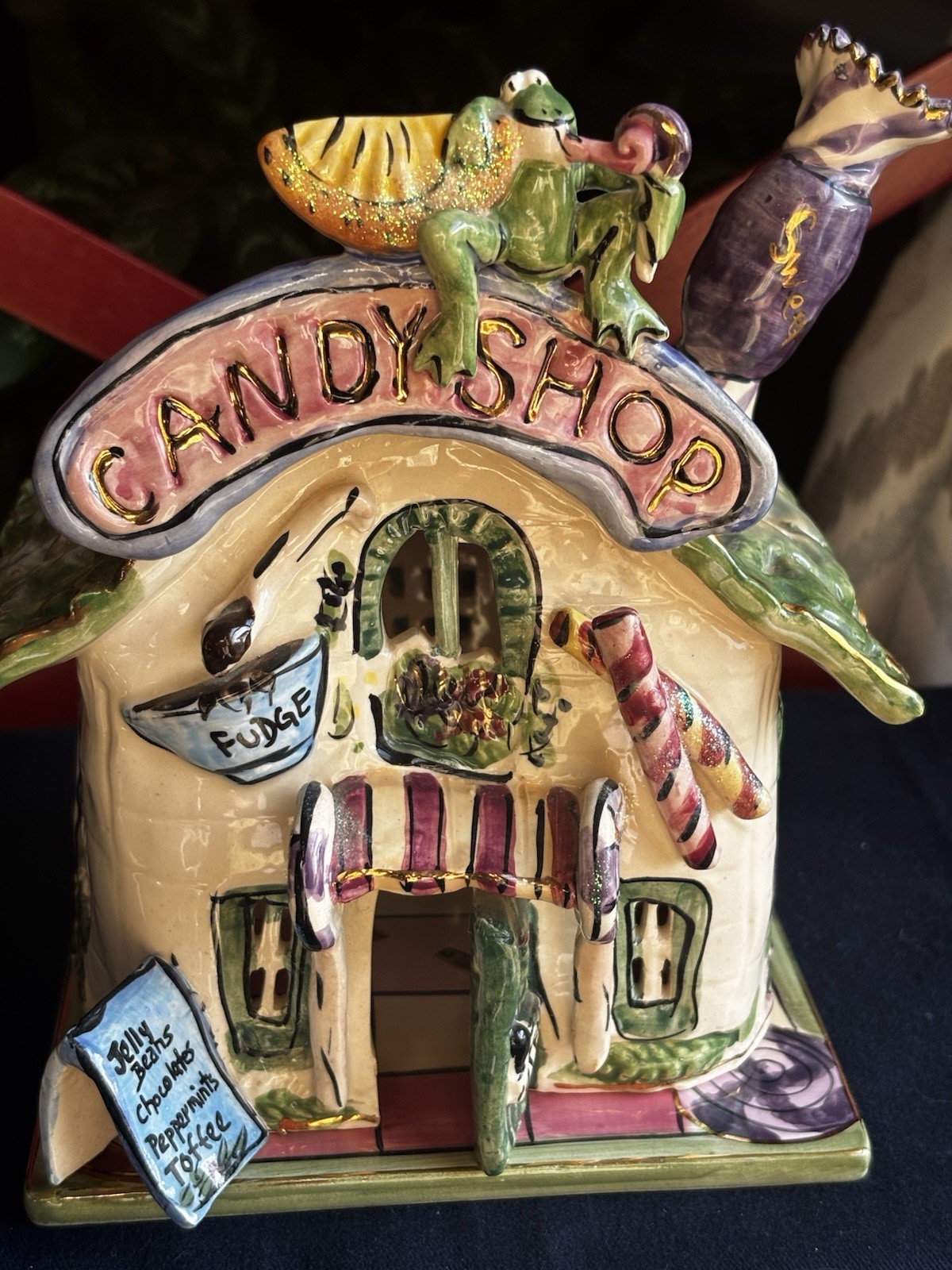 Blue Sky Clay Works Heather Goldminc 2002 Candy Shop W/base Excellent Whimsical