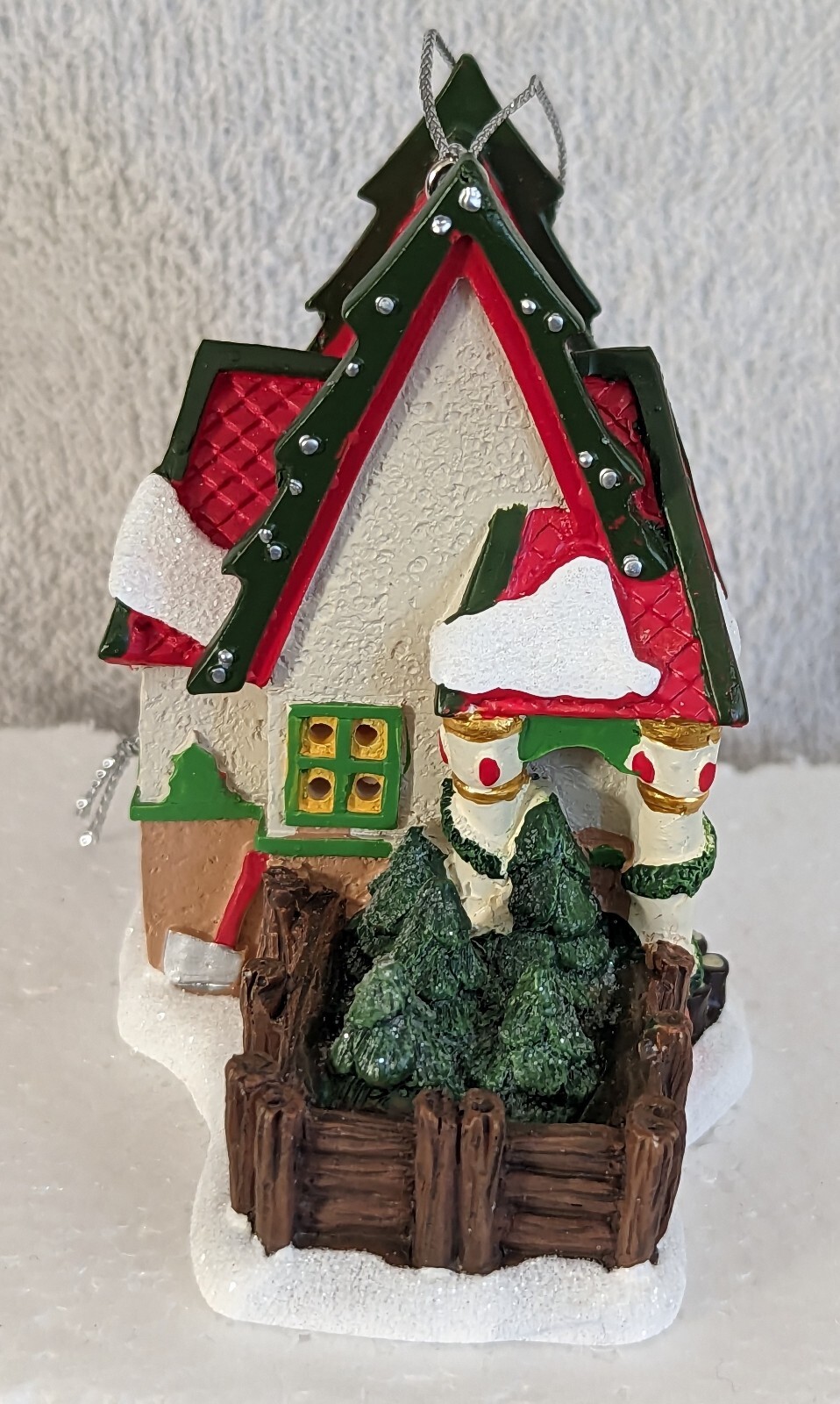 DEPT 56 SILVER SERIES ORNAMENT THE FIR FARM NORTH POLE 6002254 BOXED