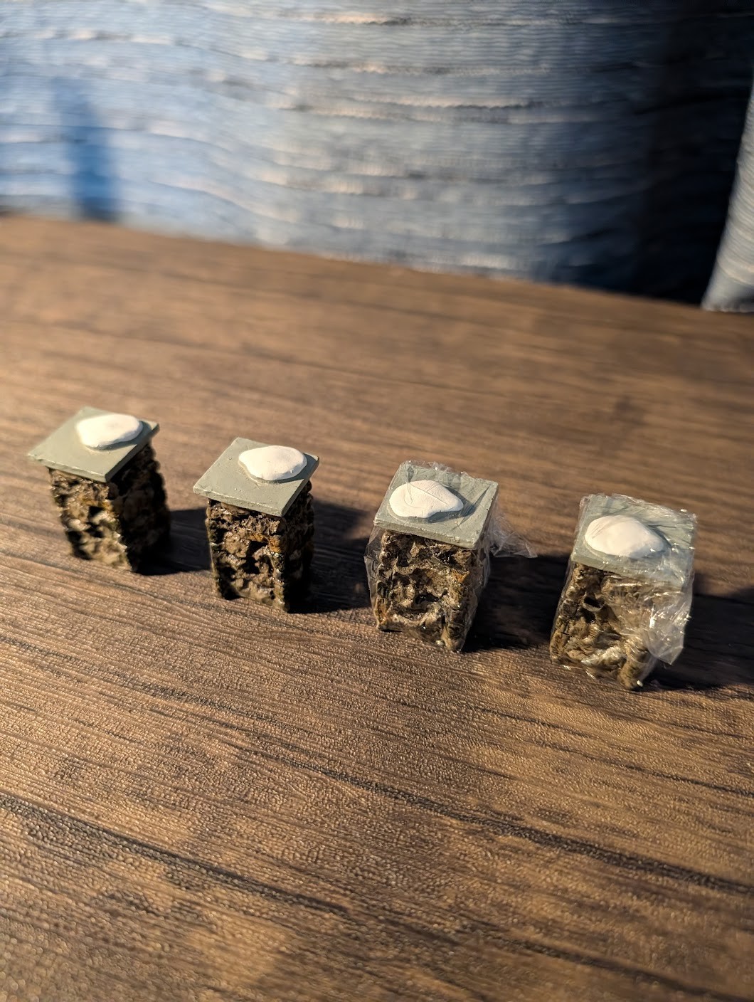 Lemax Hearthside Accessories- Poly Resin Colonial Stone Wall set of 10