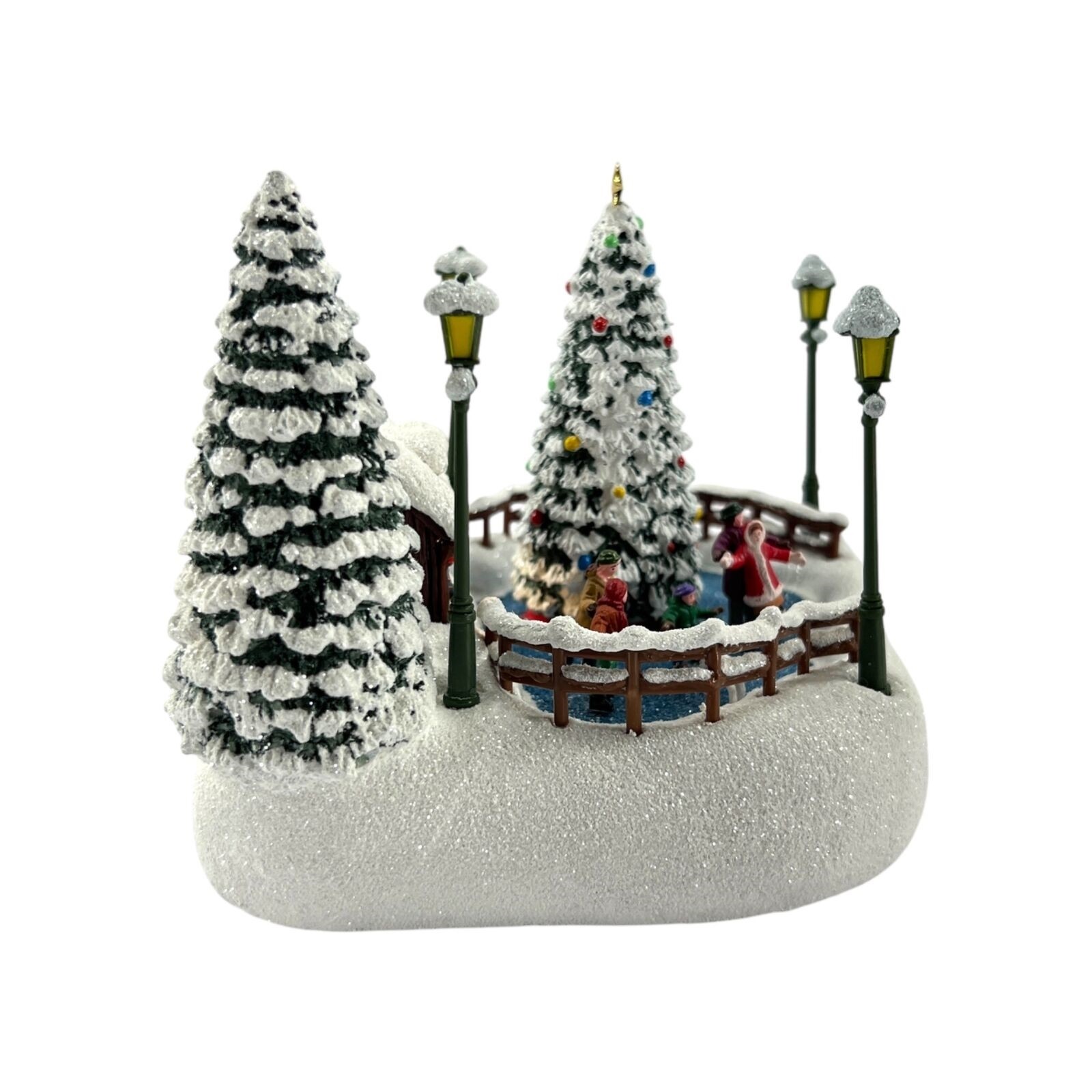 2024 Thomas Kinkade Teleflora Lighted Skating Pond Oh What Fun Christmas NOS