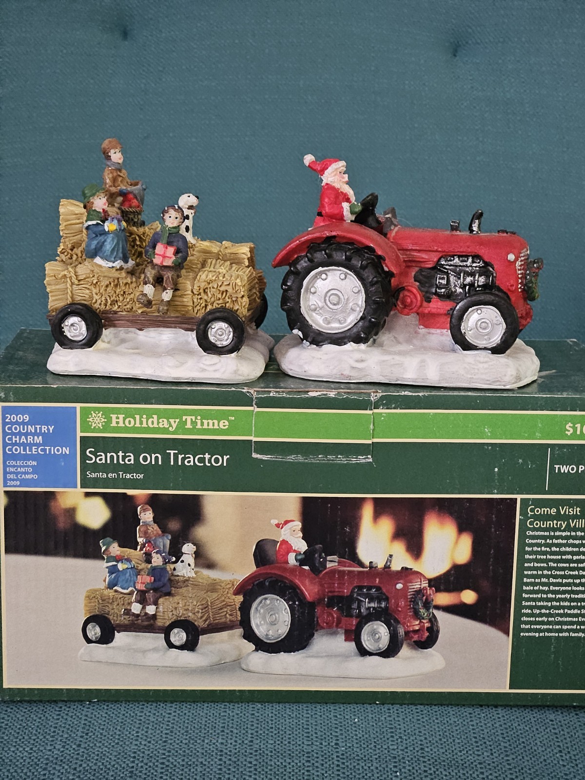 Holiday Inspirations House Accessory Santa Driving A TRACTOR Hayride
