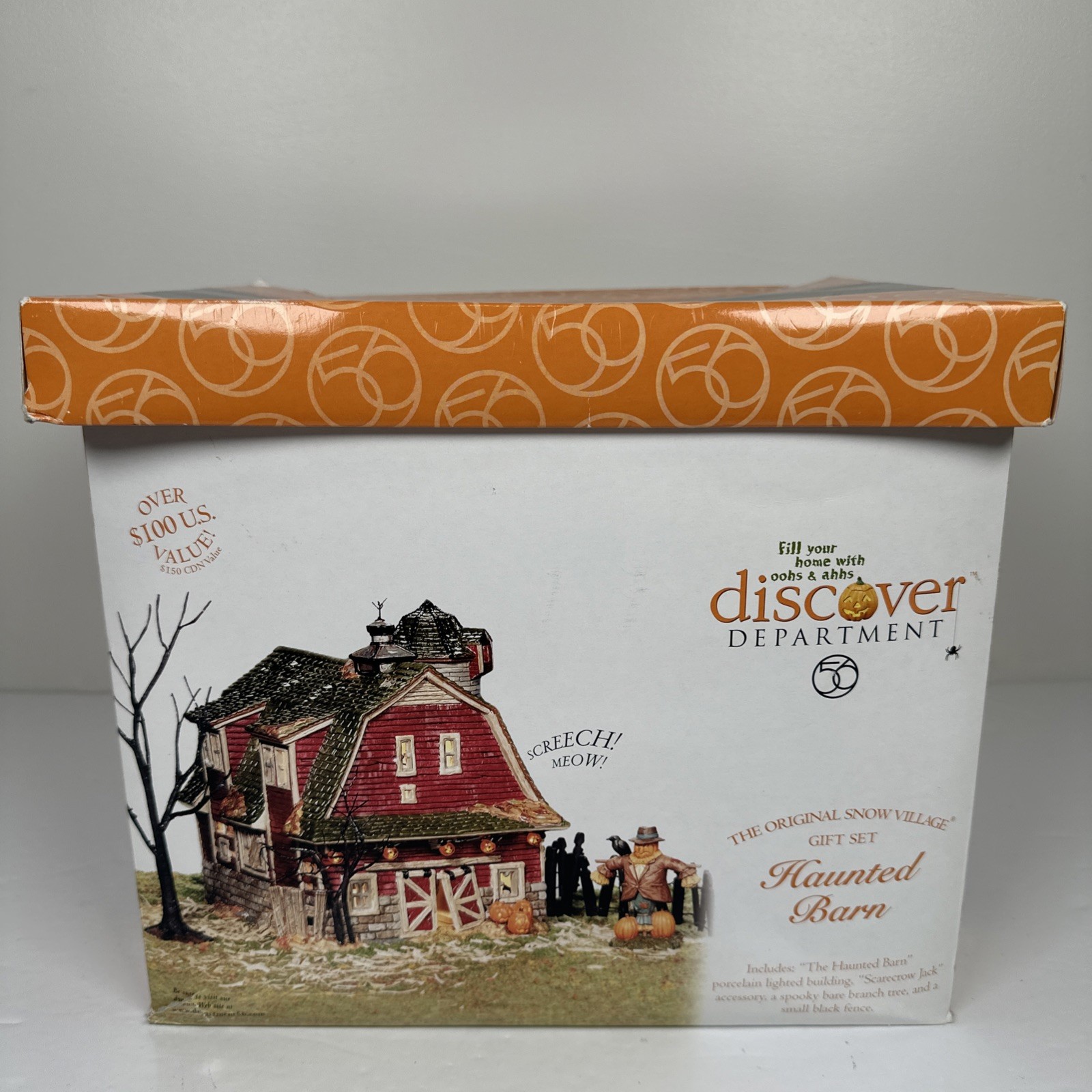 Department 56 SV Halloween Haunted Barn #55060 Retired Lights Sounds Works !!