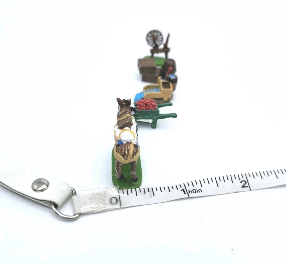The Liberty Falls Hand Painted Solid Pewter Miniature Accessory Set AH121