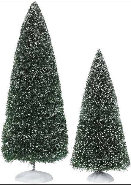 NEW DEPT 56 Retired Village Accessories Set (2) BAG O’ FROSTED TOPIARIES 55018