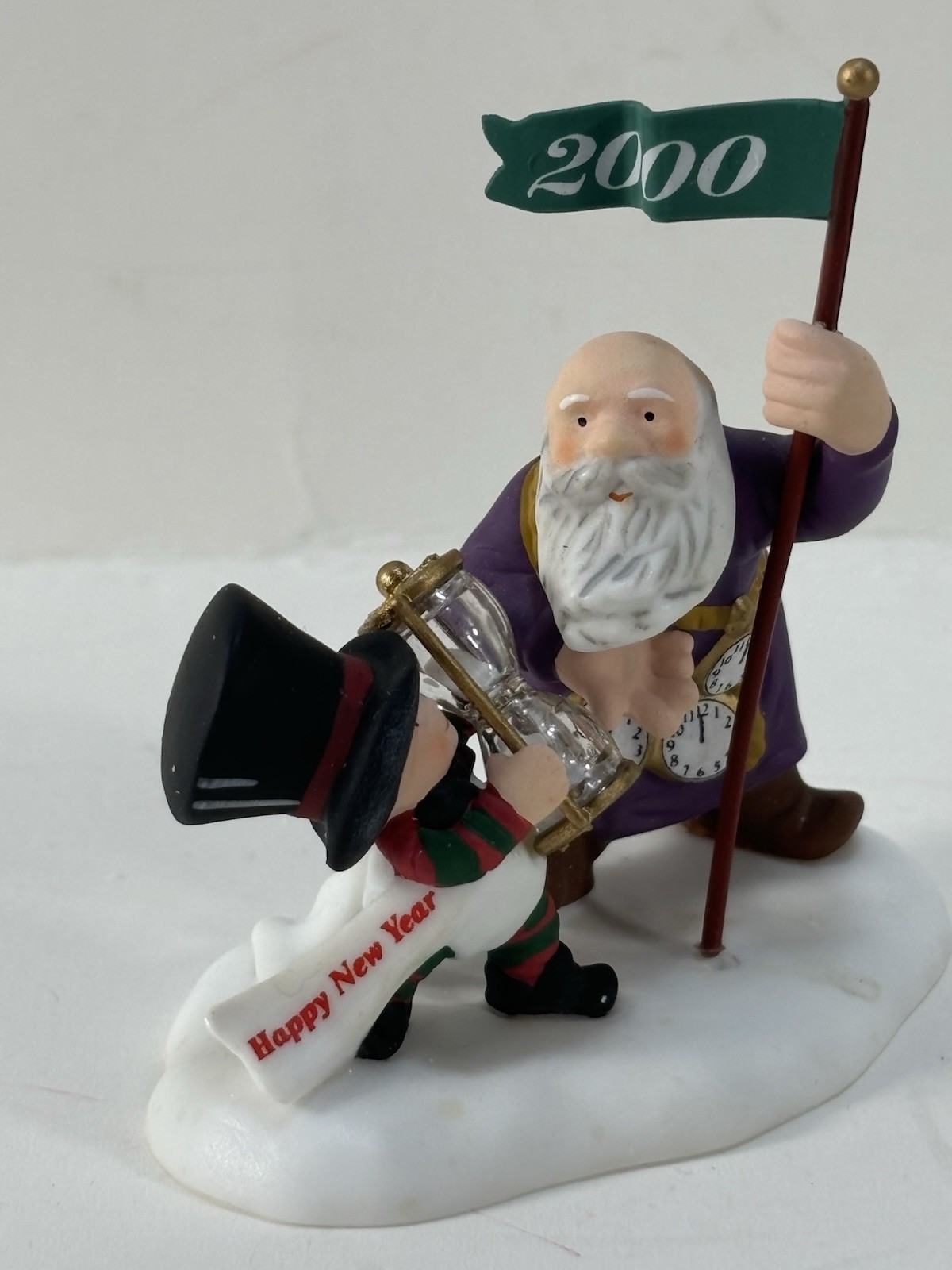 Dept 56 Heritage Village Collection “Happy New Year 2000” Y2K With Box