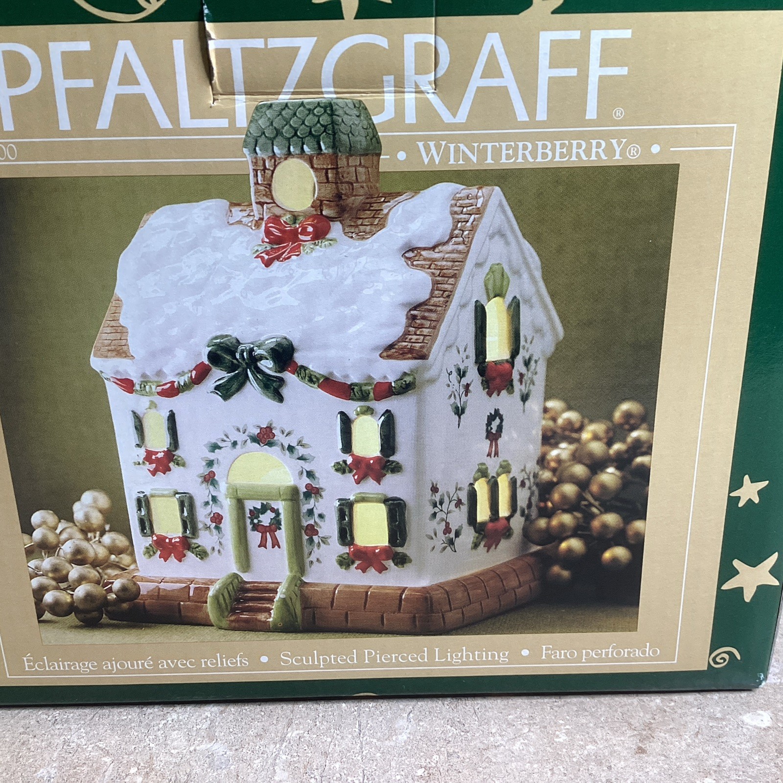 Pfaltzgraff Winterberry Tea Light Candleholder W/ Candle- 6” Tall- NEW IN BOX